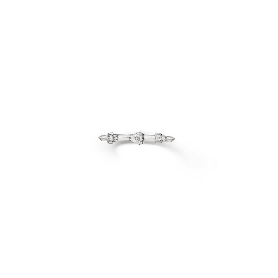 Anello 'Balance' in oro bianco con triangolo BALANCE | AN AU18B1 TRI 2TO CT.0,11+0,03+0,05